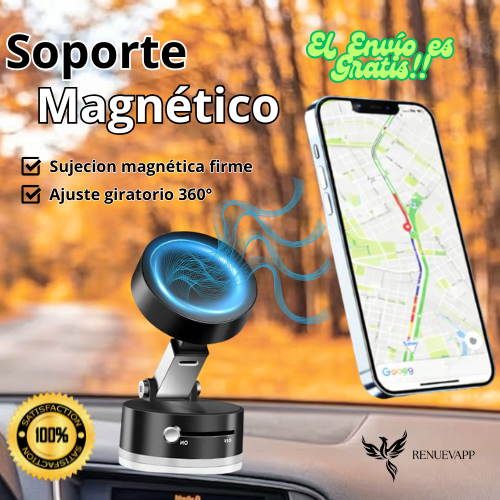 Soporte Magnético 360° para Auto – Nunca Más Se Te Caerá el Celular