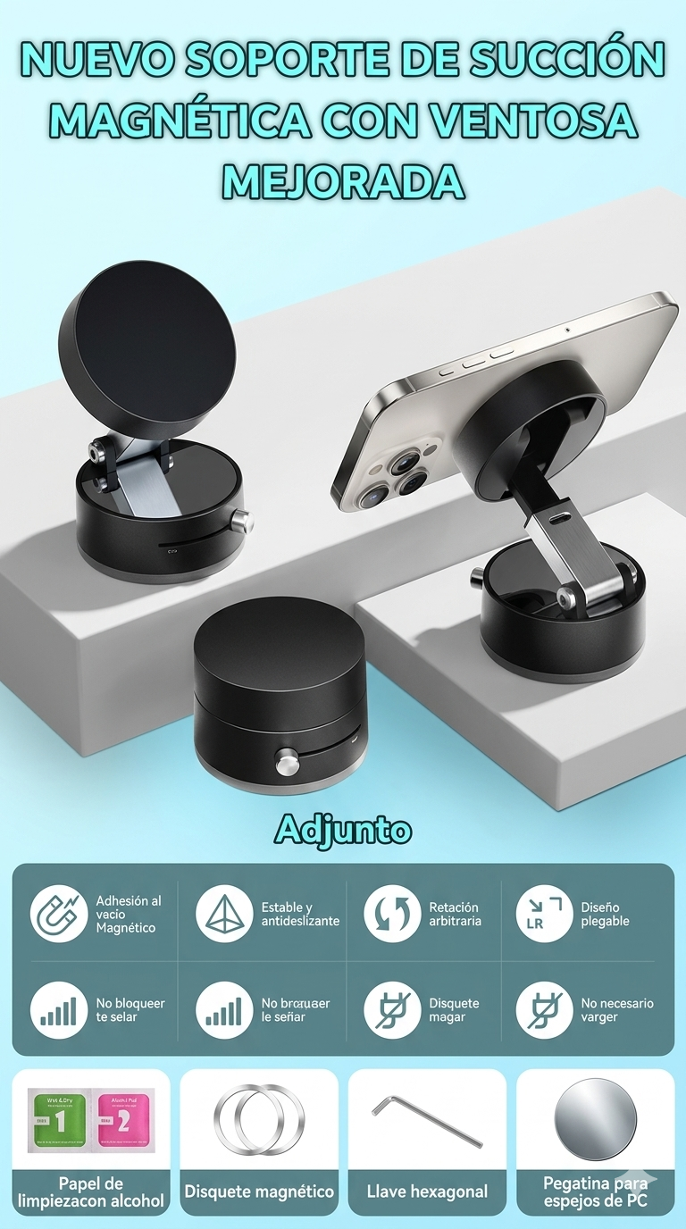 Soporte Magnético 360° para Auto – Nunca Más Se Te Caerá el Celular